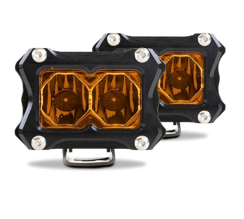 Enhance Your Kawasaki Ride: BA-2 Amber LED Pod Lights - 2 Pack by