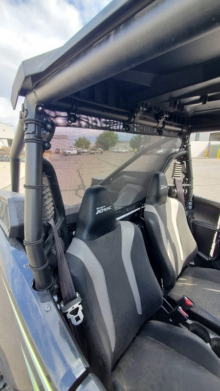 Enhance Off-Road Adventures: Kawasaki Teryx KRX Rear Window - Black