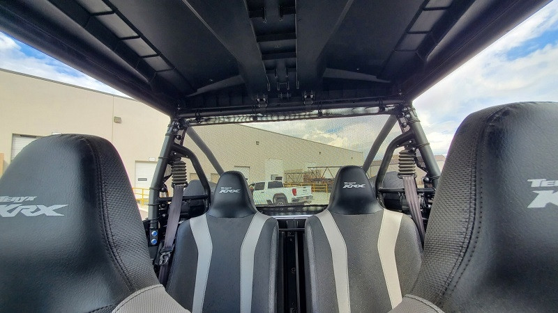Enhance Off-Road Adventures: Kawasaki Teryx KRX Rear Window - Black
