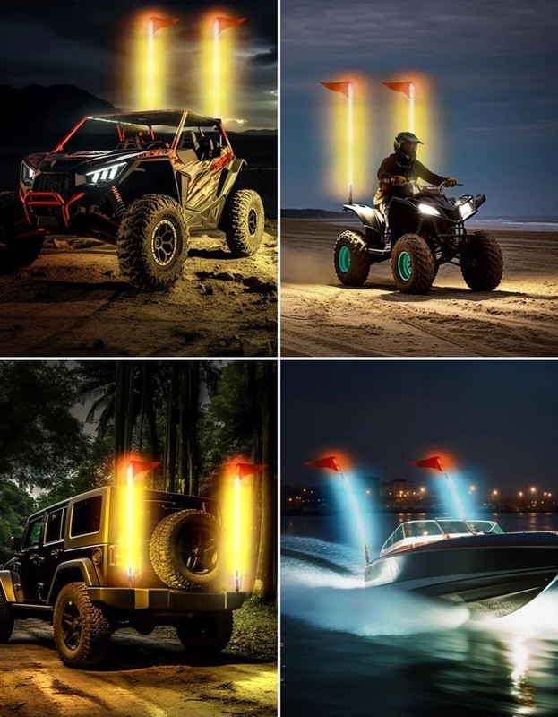 Enhance Your UTV Experience: Kemimoto 5ft Whip Lights for Kawasaki