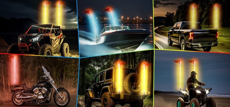 Enhance Your UTV Experience: Kemimoto 5ft Whip Lights for Kawasaki