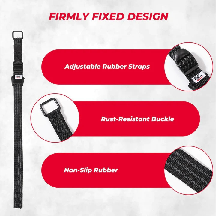 Secure Your Shovels with Kemimoto's Rubber Roof Rack Straps for