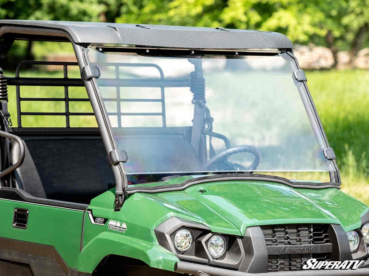 Kawasaki Mule PRO-MX Scratch-Resistant Full Windshield by SuperATV