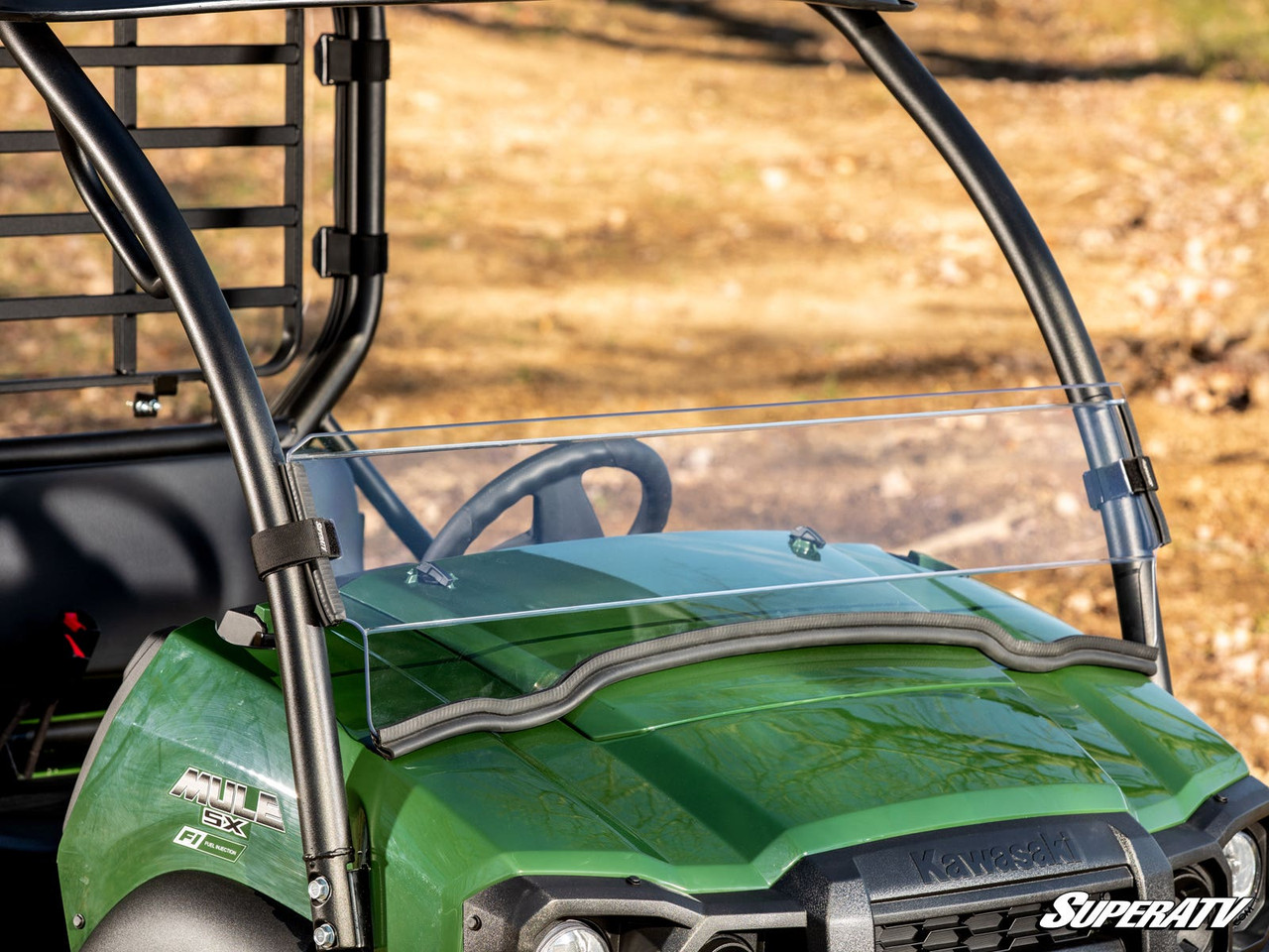 Kawasaki Mule SX Half Windshield by SuperATV HWS-K-MULE-SX-75