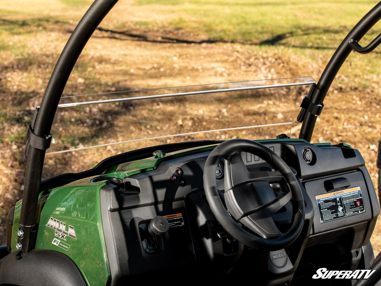 Kawasaki Mule SX Half Windshield by SuperATV HWS-K-MULE-SX-75
