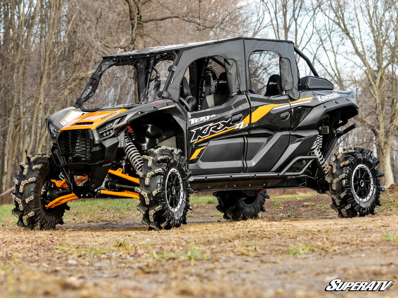 Kawasaki Teryx KRX 4 Heavy-Duty Nerf Bars by SuperATV NB-K-KRX4-00