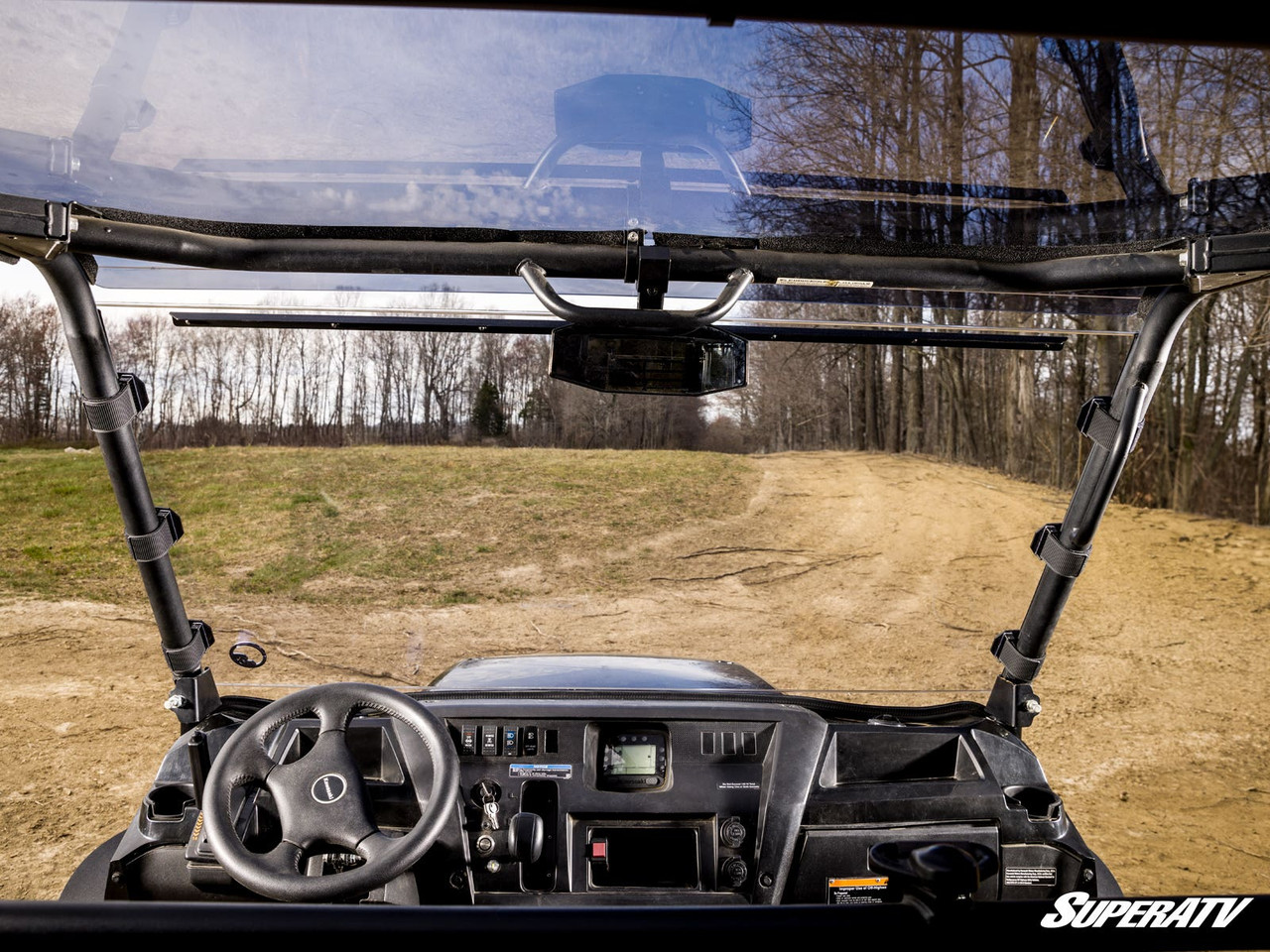 Kawasaki Mule Pro Scratch-Resistant Full Windshield by SuperATV WS