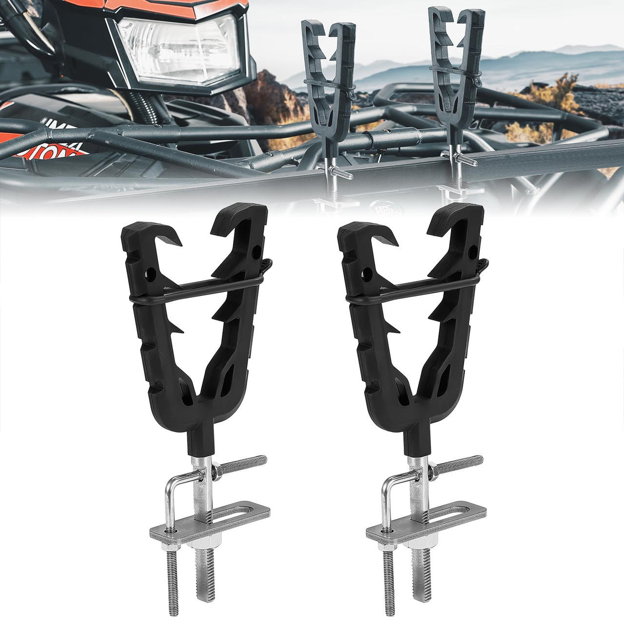 Kawasaki Teryx/KRX/Mule Gun Mount with Rubber Straps for 0.79