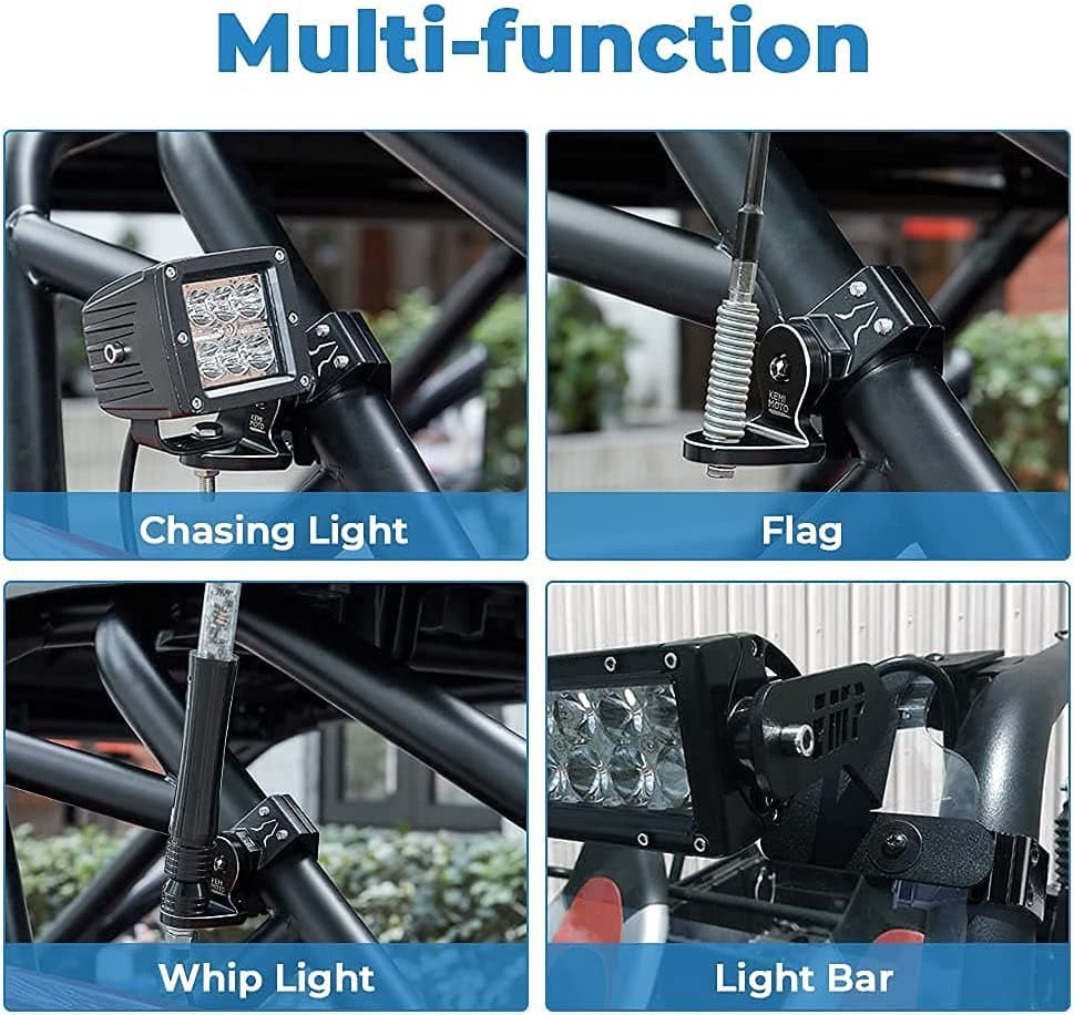 Kawasaki Mule / KRX / Teryx 2Pcs Whip Light with RF, App Control