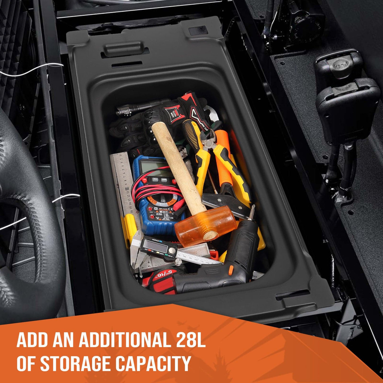 Kawasaki Mule Pro Under-Seat Storage Bin by Kemimoto B0113