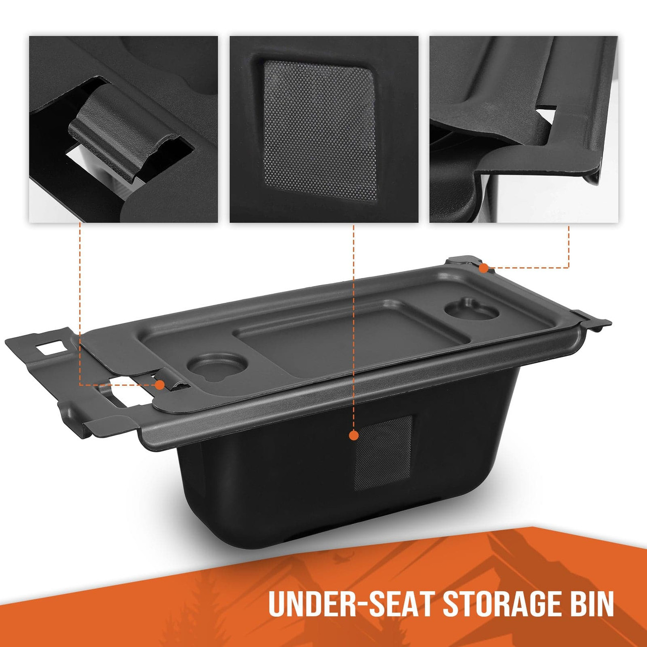 Kawasaki Mule Pro Under-Seat Storage Bin by Kemimoto B0113