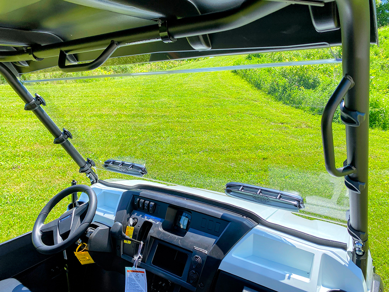 Kawasaki Mule Pro-FXR Full Scratch Resistant Windshield with Dual