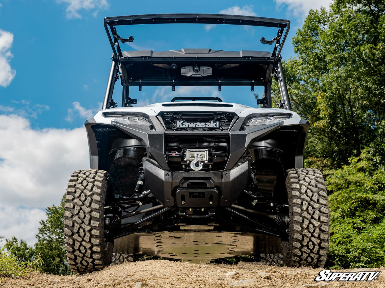 Kawasaki Ridge Scratch-Resistant Flip Windshield by SuperATV FWS-K