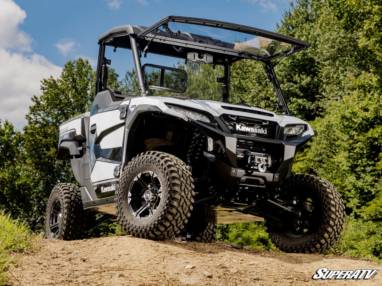 Kawasaki Ridge Scratch-Resistant Flip Windshield by SuperATV FWS-K