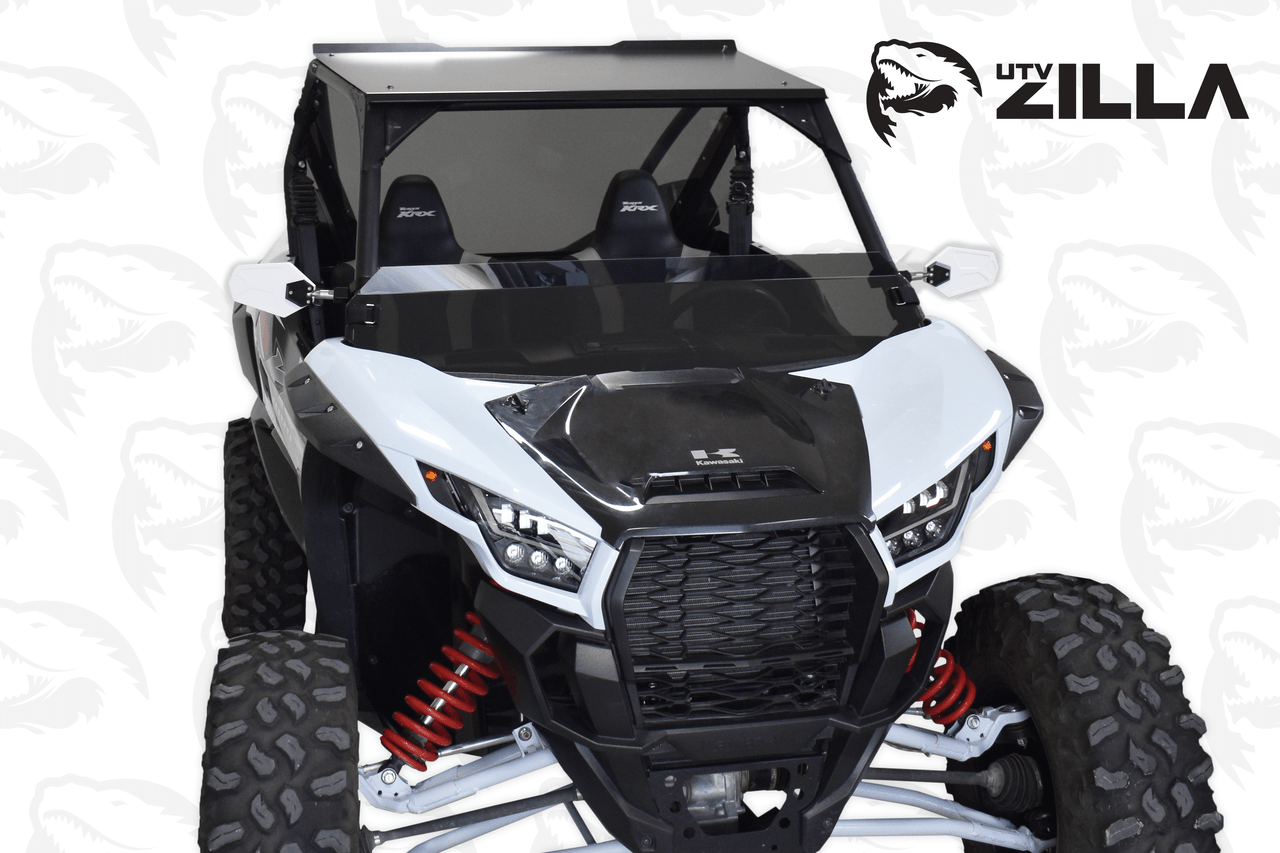 Kawasaki KRX Polycarbonate TINTED Half Windshield with quick