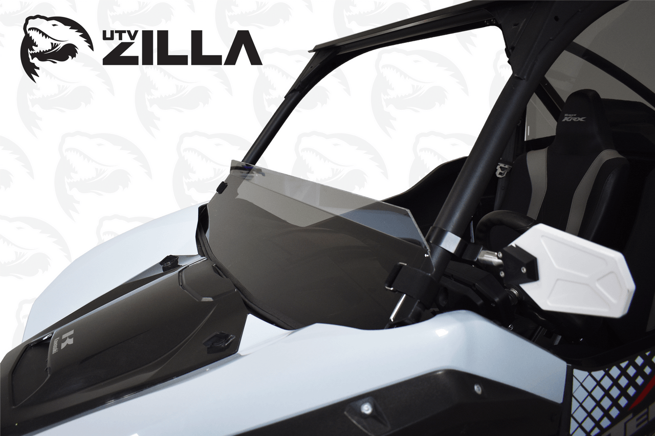 Kawasaki KRX Polycarbonate TINTED Half Windshield with quick