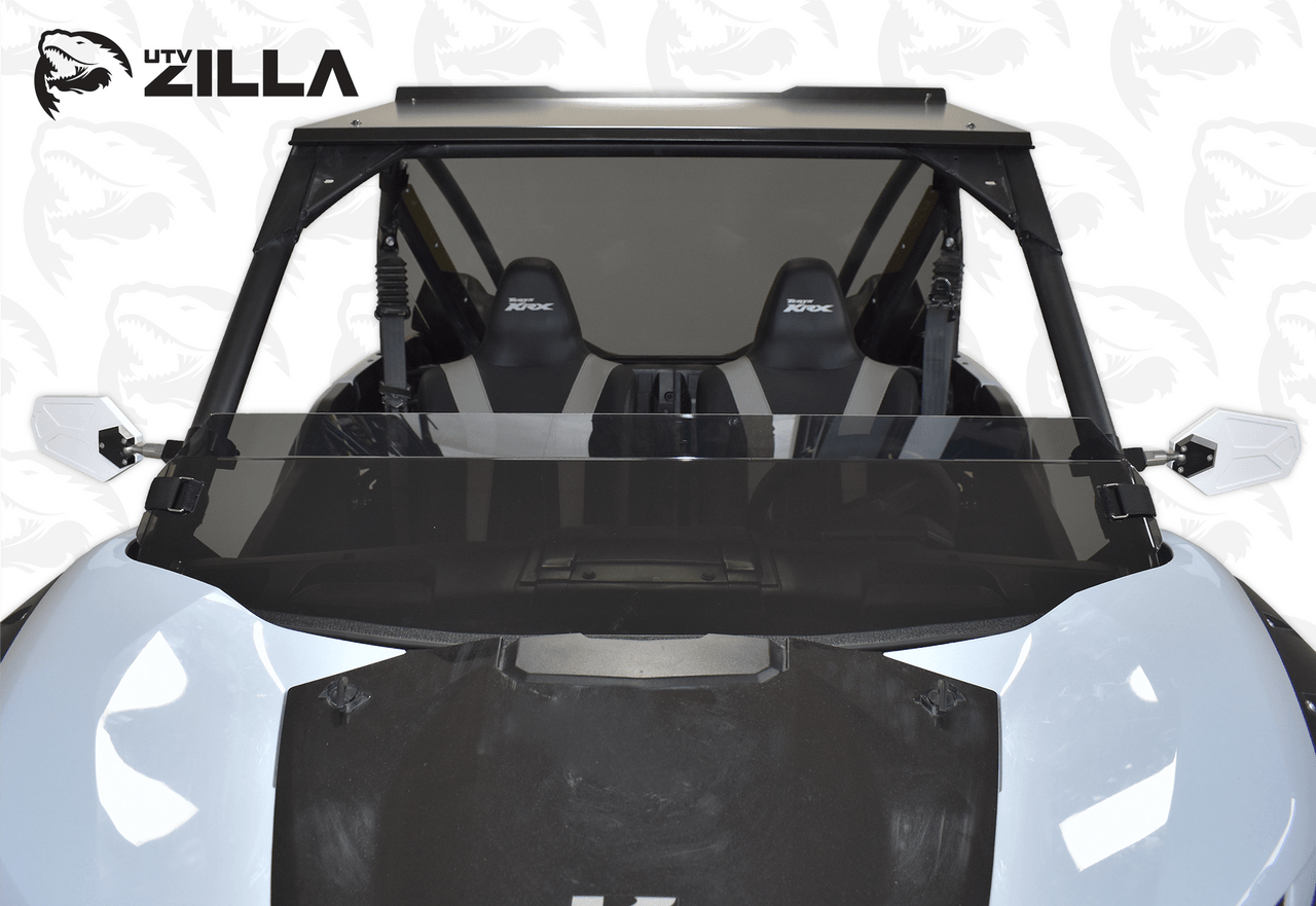 Kawasaki KRX Polycarbonate TINTED Half Windshield with quick