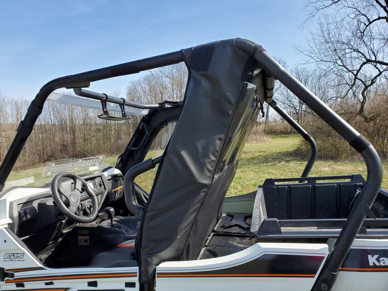 Kawasaki Teryx 800 Soft Rear Windshield with Mesh/Vinyl Window by