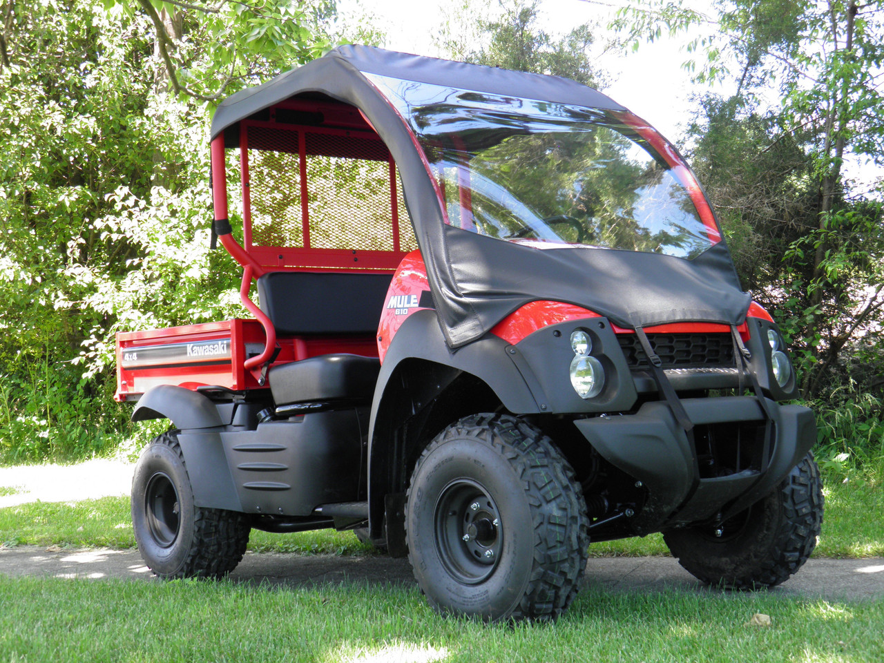 Kawasaki Mule SX Vinyl Windshield/Roof Combo by 3 Star Industries
