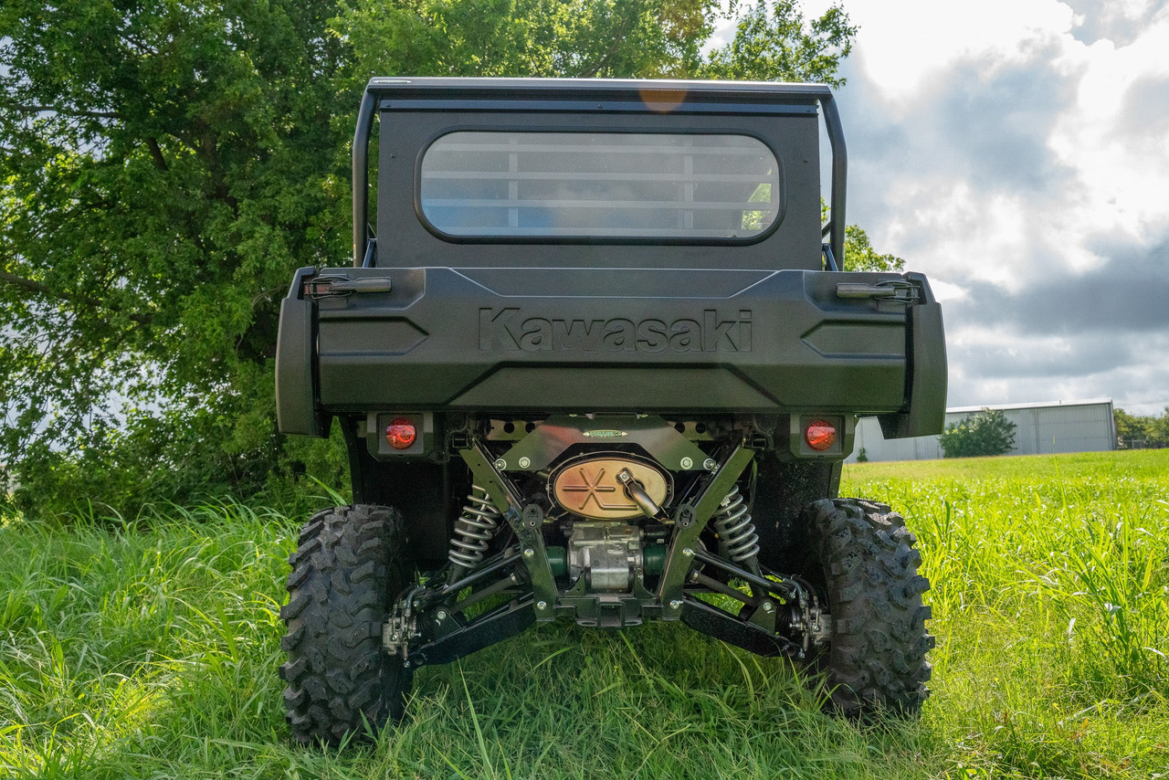 Kawasaki Mule Pro FXT Rear Glass Safety Windshield and Metal