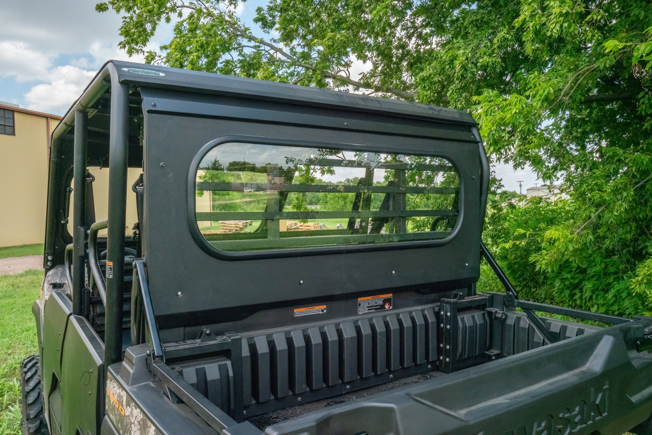 マツモト Kawasaki Mule Pro FXT Rear Glass Safety Windshield and Metal