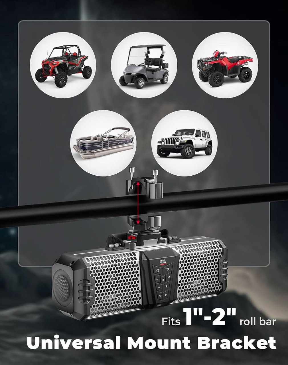 シンバ 　CELLTER TKS 4個 + BLACK 6個　Sサイズ Kawasaki Teryx/Mule/KRX/Ridge Midnight S40B 16-inch UTV Sound Bar