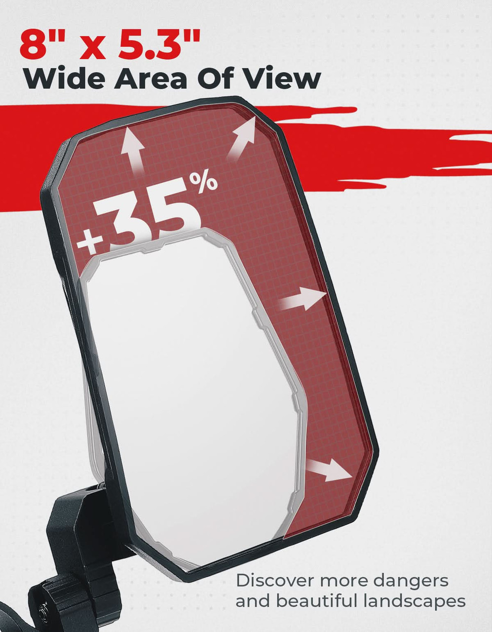 Kawasaki Teryx/KRX UTV Aluminum Side Mirrors by Kemimoto - B0106
