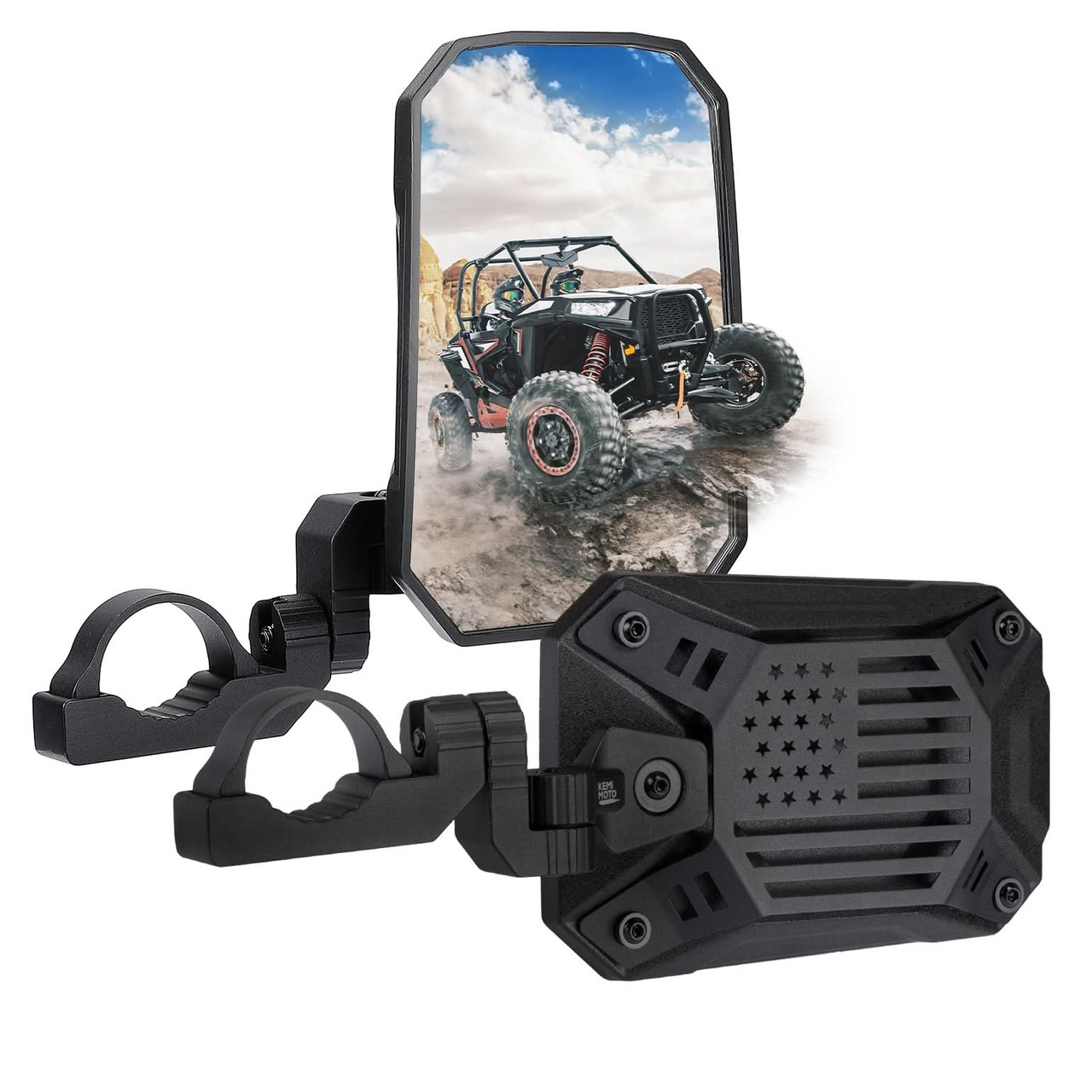 Kawasaki Teryx/KRX UTV Aluminum Side Mirrors by Kemimoto - B0106