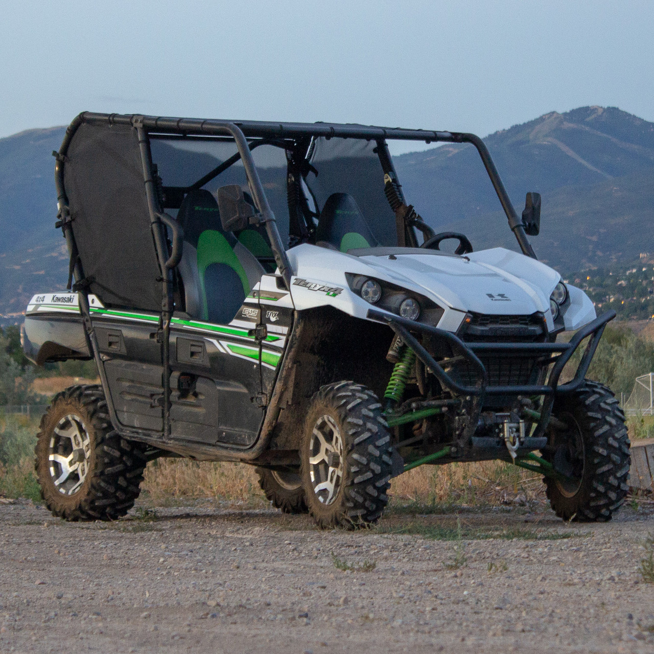 Kawasaki Teryx4 Window Shade Nets Rear Cab by Motoroof - MT-0080-EKO