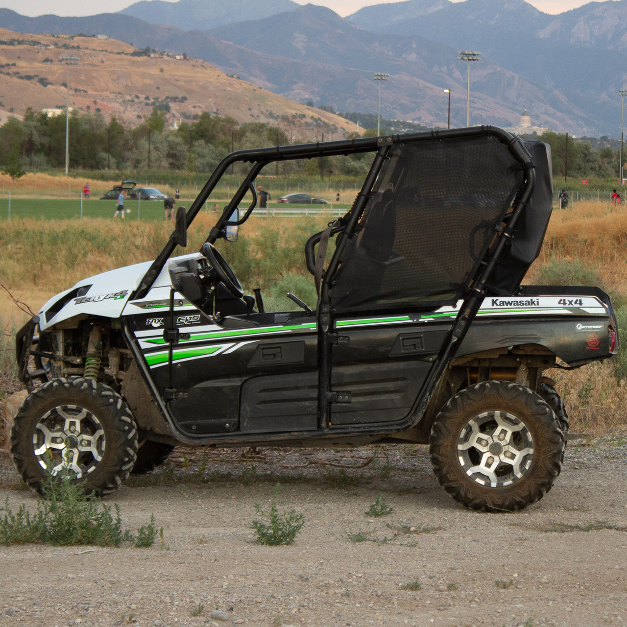 Kawasaki Teryx4 Window Shade Nets Rear Cab by Motoroof - MT-0080-EKO