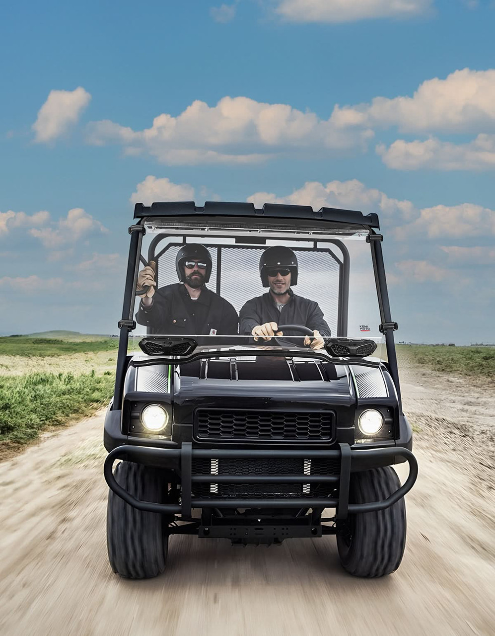Kawasaki Mule SX Vented Front Full Windshield with Adjustable