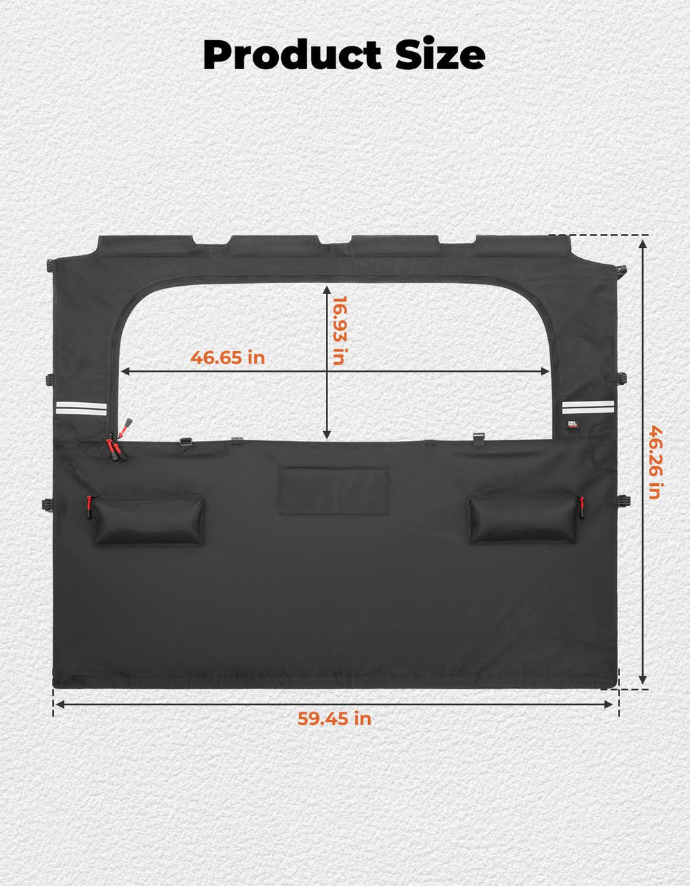 Kawasaki Mule PRO-FXT Soft Rear Window by Kemimoto - B0134-00003