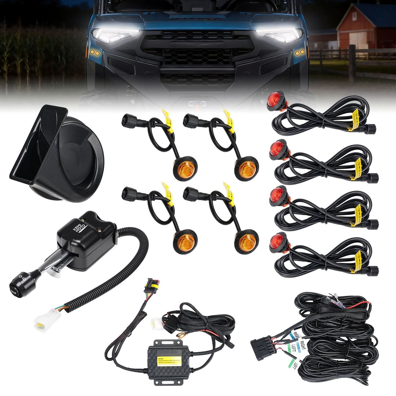 Kawasaki Offroad Universal Turn Signal Kit with Horn & Hazard