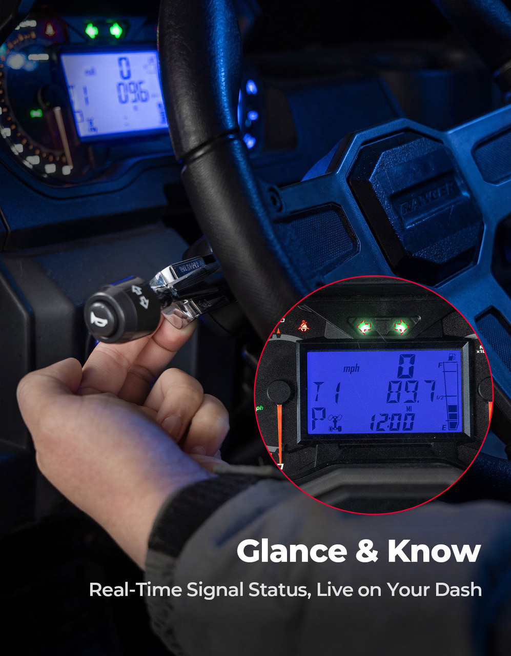 Kawasaki Offroad Universal Turn Signal Kit with Dash Indicator