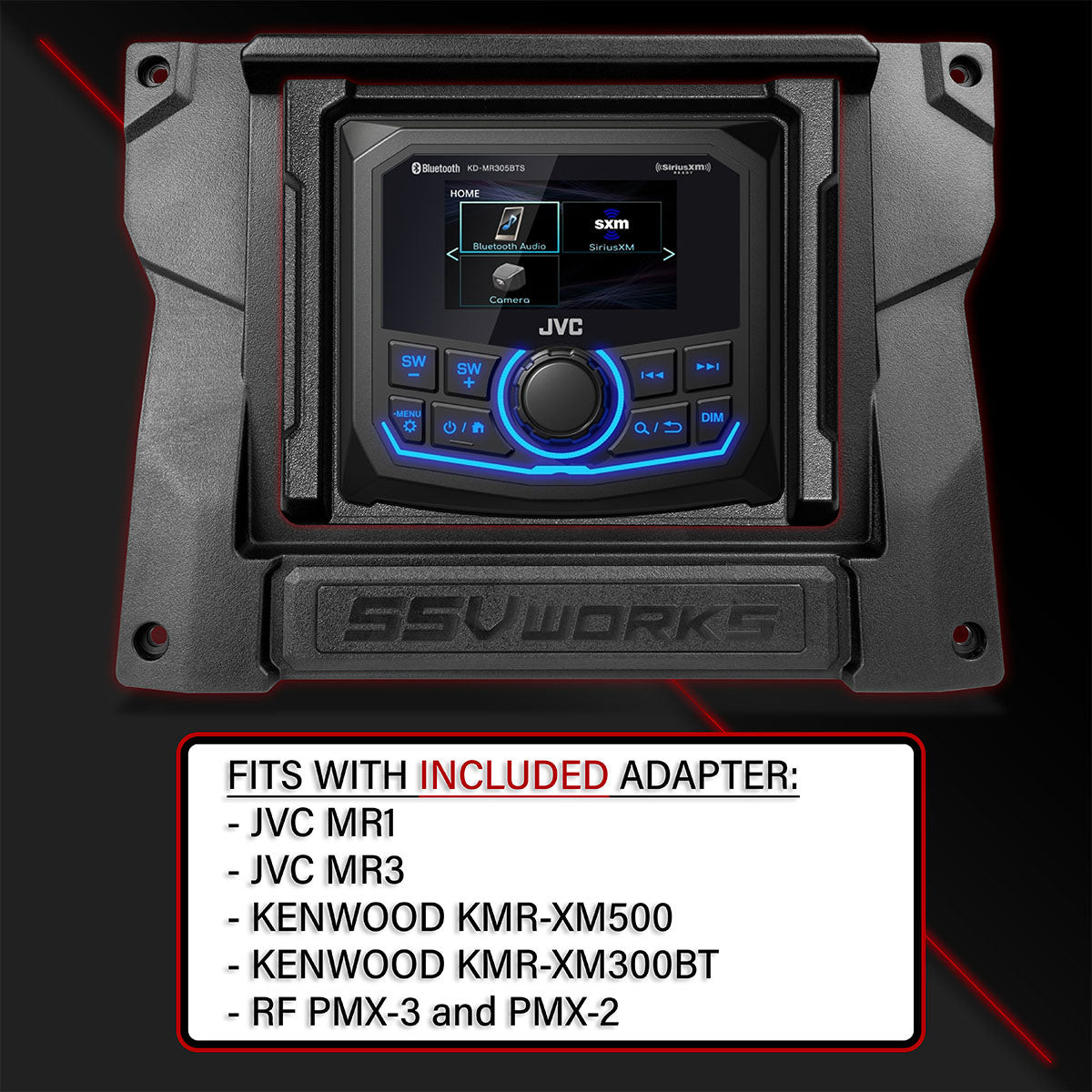 Kawasaki Teryx KRX 1000 Multi-Media Receiver Dash Kit by SSV Works