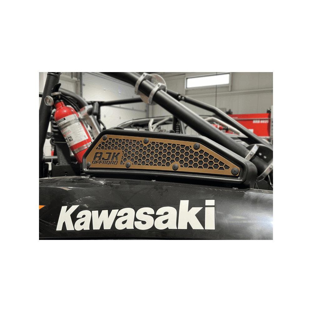 Kawasaki KRX Intake Vent Cover by AJK Offroad - 1)458-Raw 1)459-X-EKO