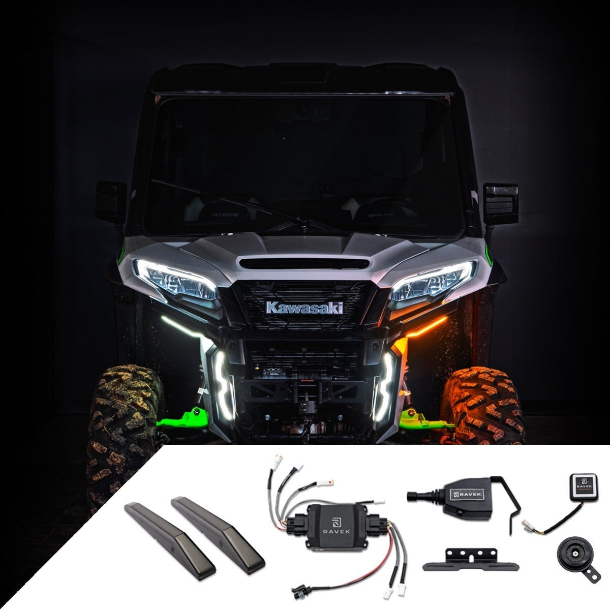 Takugee Kawasaki Ridge Gen3 Speakeasy Turn Signal Kit w/ Turn Lever by