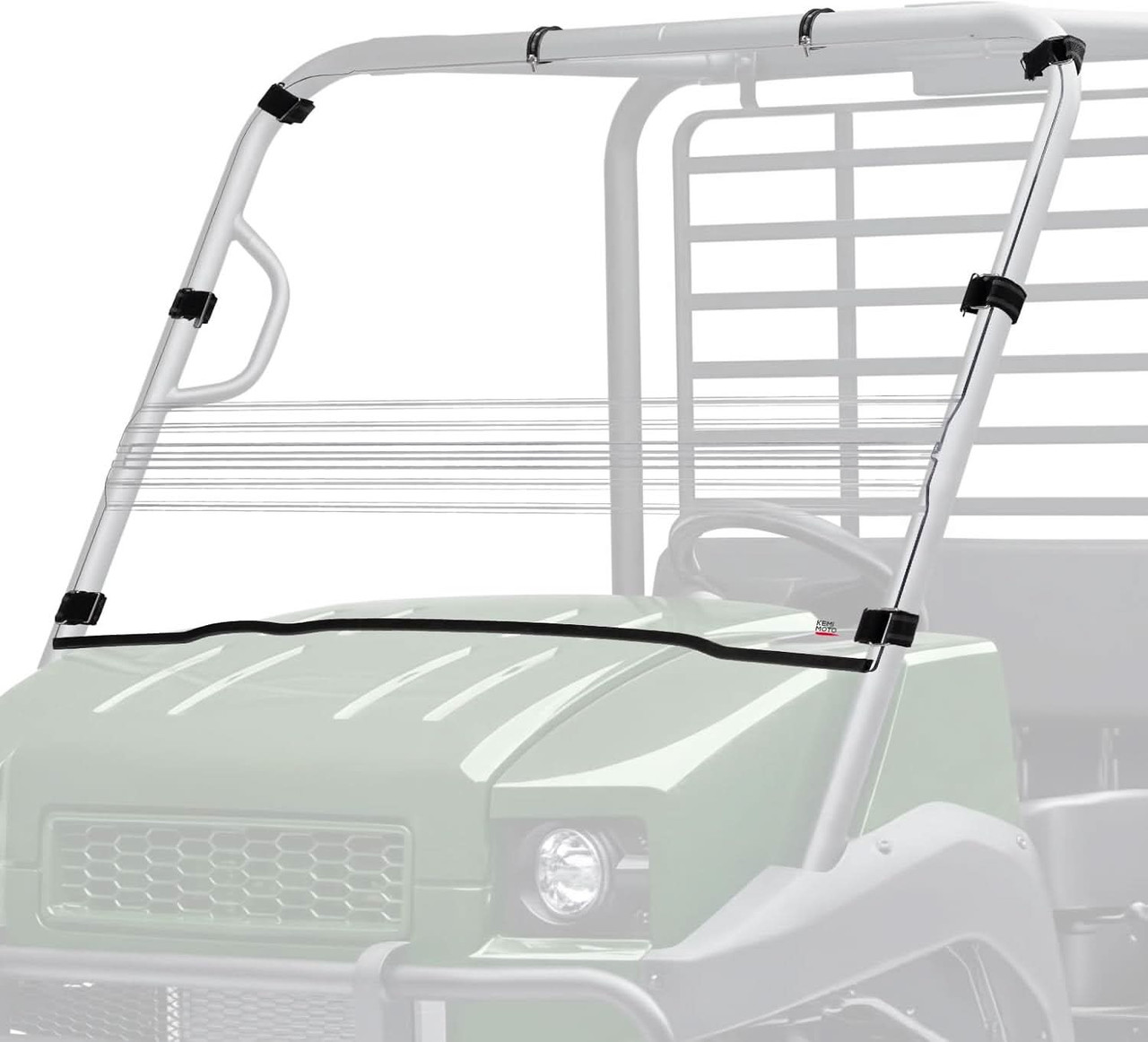 Kawasaki Mule Flip Windshield by Kemimoto - B0110-15769-CL