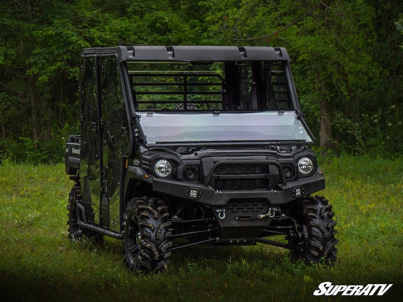 Kawasaki Mule Pro Scratch Resistant Flip Down Windshield - SuperATV