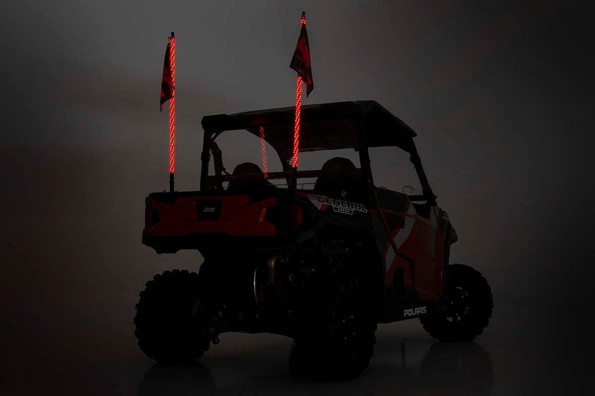 Kawasaki Teryx/Mule/KRX/Ridge Multi-Color LED Whip Light Pair With