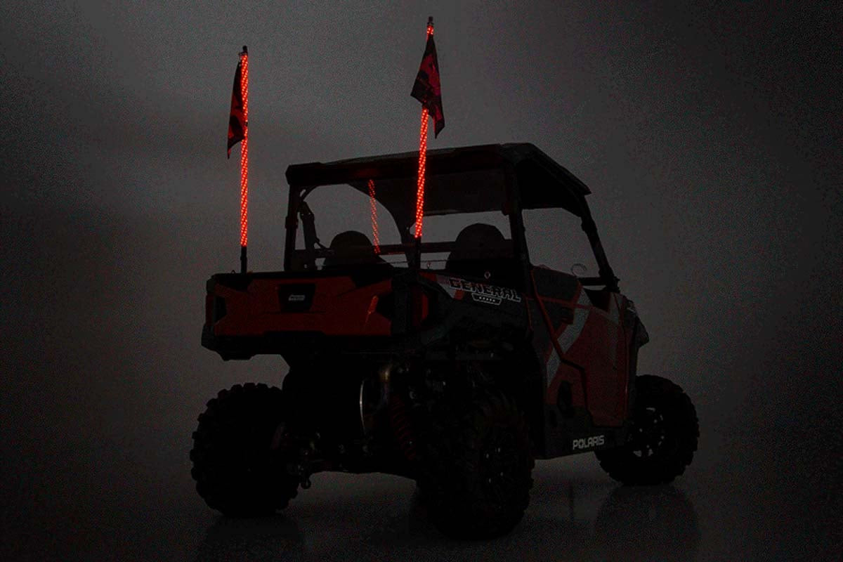 Kawasaki Teryx/Mule/KRX/Ridge Multi-Color LED Whip Light Pair With
