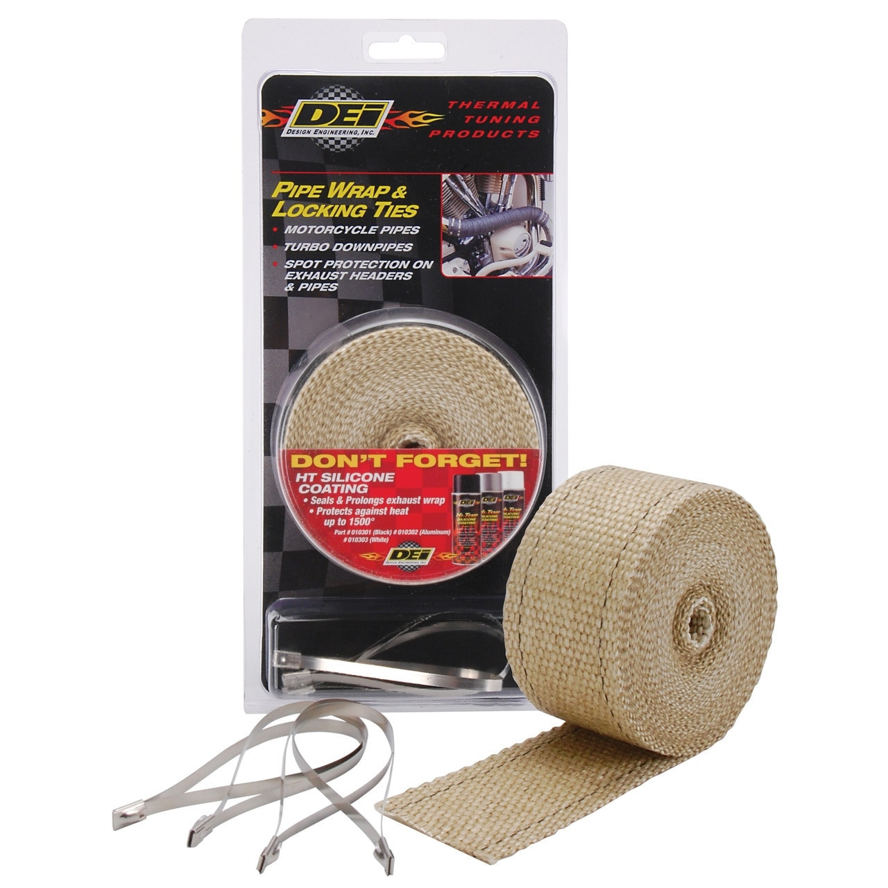 Kawasaki Teryx / KRX / Mule / Ridge Pipe Wrap & Locking Ties Kit 2