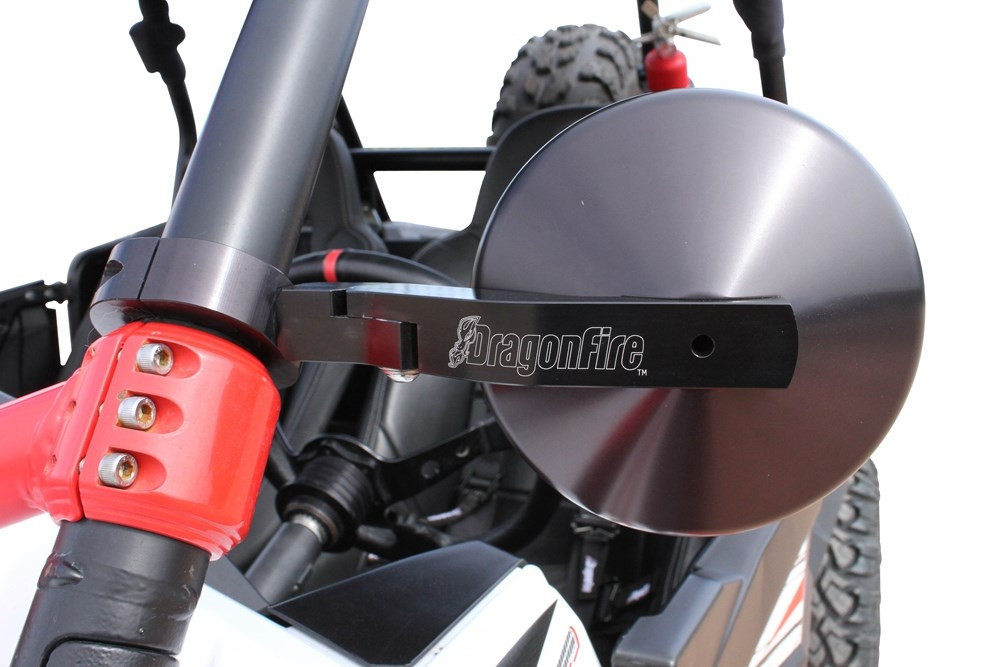 Kawasaki Teryx KRX 1000 SS Mirrors 1.75" 2" Round Clamp Black by Dragonfire