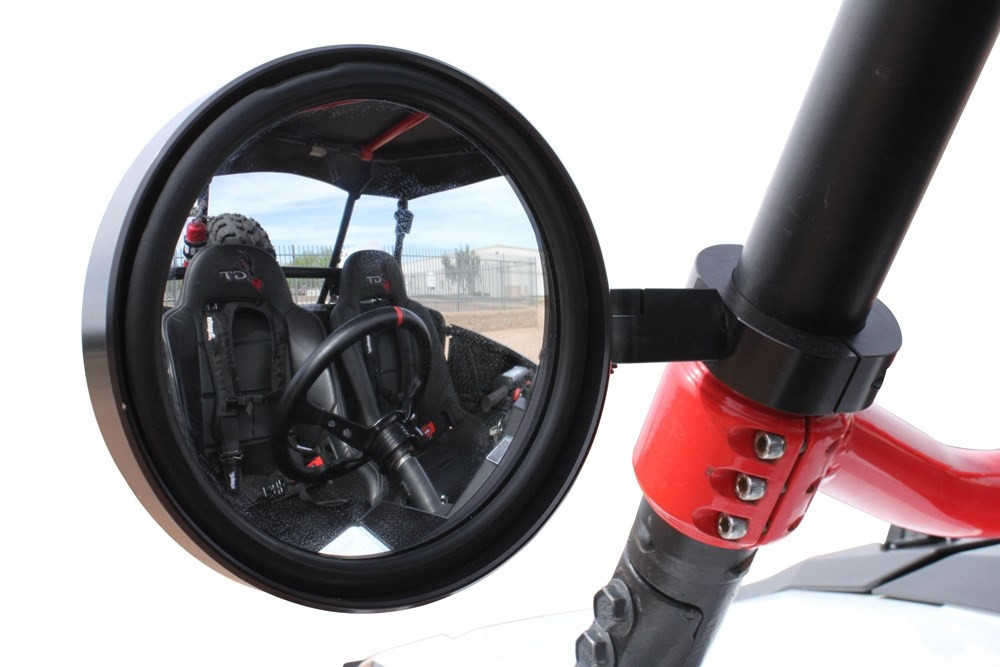 Kawasaki Teryx KRX 1000 SS Mirrors 1.75" 2" Round Clamp Black by Dragonfire