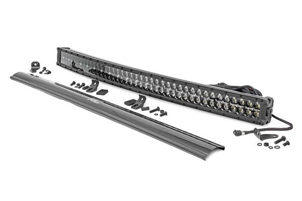 Kawasaki Mule / Teryx 40-Inch Curved Cree Led Light Bar - (Dual Row | Black Series W/ Cool White Drl) by Rough Country