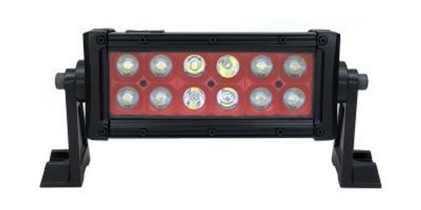 Kawasaki Mule / Teryx 8 Inch LED Light Bar Dual Row 36 Watt Combo Red Reflector Ultra Color Series by Quake LED