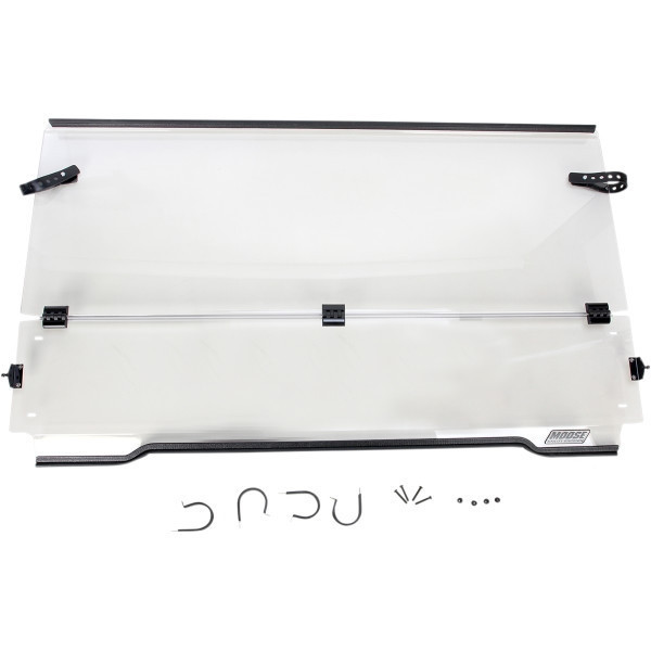 Kawasaki Mule 4010 Clear Full Folding Windshield by Moose - 2317-0184