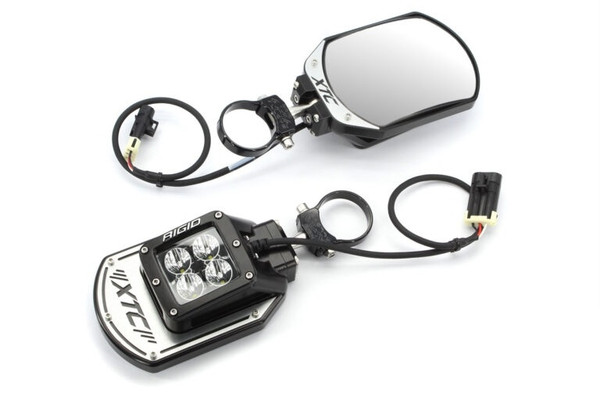 Kawasaki Mule / KRX / Teryx Side Mirrors with Amber Light & Rigid Front Light by XTC Power Products
