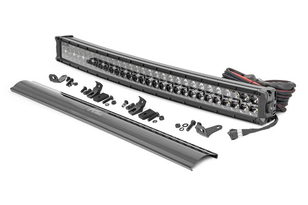 Kawasaki Teryx/Mule/KRX/Ridge 30" Black Series LED Light Bar Curved Dual Row by Rough Country
