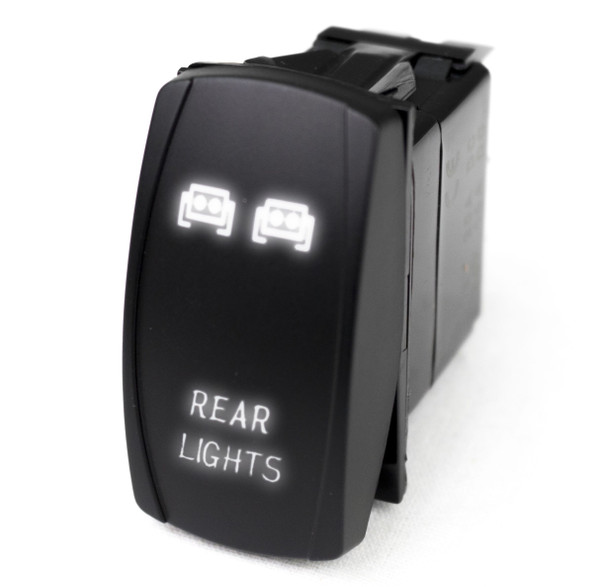Kawasaki Offroad LED Rocker Switch w/ White LED Radiance Rear Lights by Race Sport Lighting